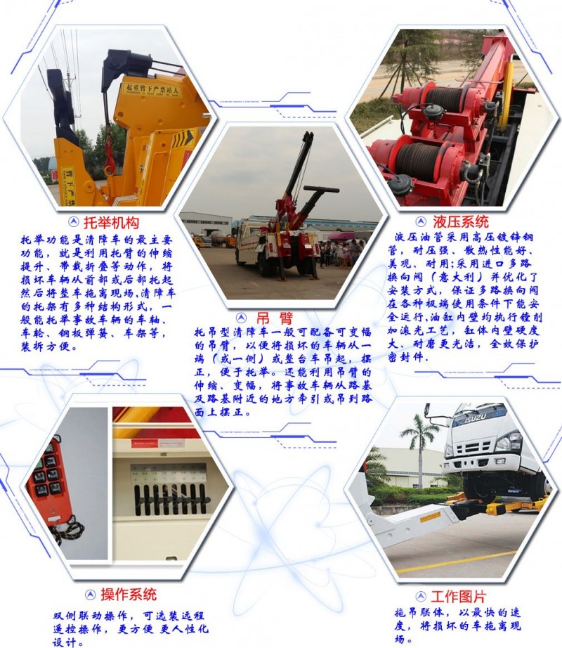 解放單橋拖吊聯體(一托一)清障車