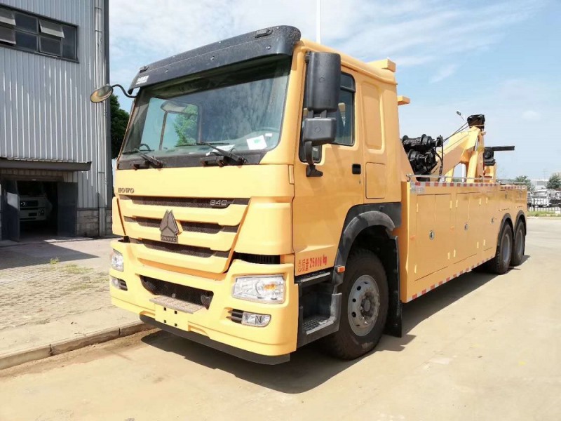 豪沃后八輪清障車(chē)拖吊聯(lián)體(一拖一)清障車(chē)