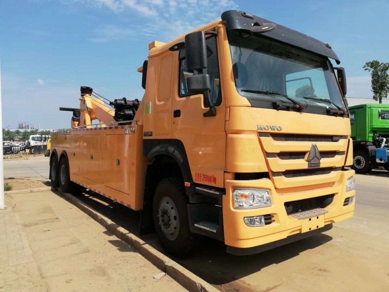 豪沃后八輪清障車(chē)拖吊聯(lián)體(一拖一)清障車(chē)