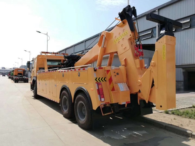 豪沃后八輪清障車(chē)拖吊聯(lián)體(一拖一)清障車(chē)