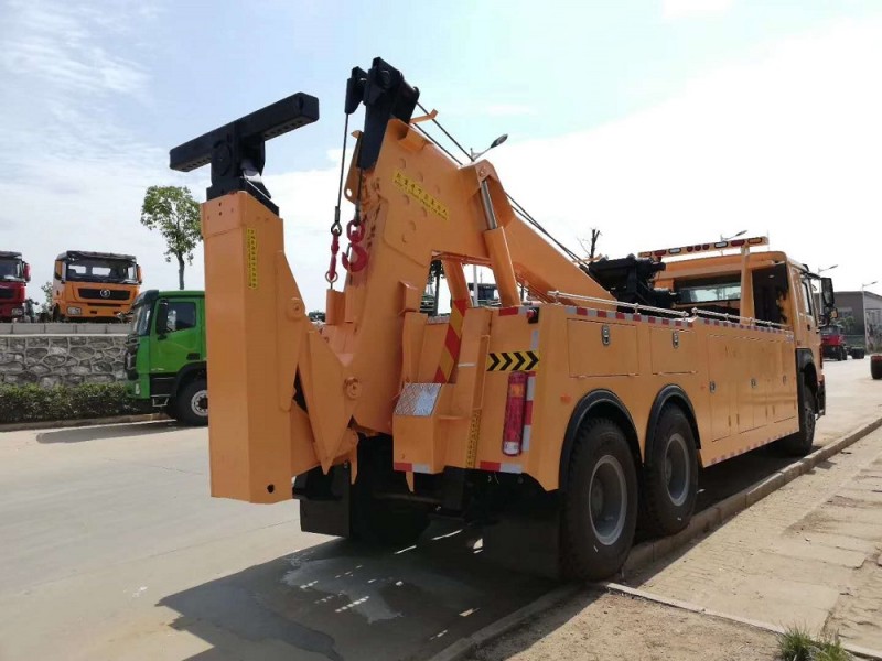 豪沃后八輪清障車(chē)拖吊聯(lián)體(一拖一)清障車(chē)